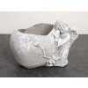 lacne-dekoracie.sk Betónový ketináč s anjelom držiacim kvet 21822 15,5x12x11,5cm