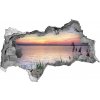 Nálepka fototapeta 3D výhľad Lake západ 95x73 cm