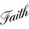 Nápis Faith - nalepovacie tetovanie