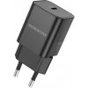 Adaptér Borofone BN13 s funkciou rýchleho nabíjania 30W čierny