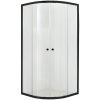 Hagser Andrea sprchovací kút 80x80 cm polkruhová čierna matné/priehľadné sklo HGR21000020