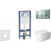 Geberit Duofix - Set predstenovej inštalácie, klozetu ME by Starck a dosky softclose, tlačidlo Sigma30, matný chróm/chróm SANI11CP2114