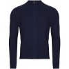 Tommy Hilfiger Svetre PIMA ORG CTN CASHMERE ZIP THRU Modrá