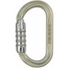 Oválna oceľová karabína Petzl Oxan zlatá triact lock