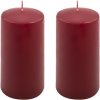 Sada stĺpových sviečok, 15 cm, Ø 7,5 cm, bordová, 2 kusy.