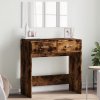 Toaletný stolík so zrkadlom dymový dub 80x39x80 cm-ForU-840706