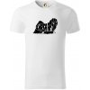 Lhasa Apso nápis v tele - Tričko z organickej bavlny - 2XL ( Biela )