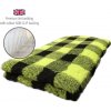 DRYBED Premium Vet Bed Káro limetkovozelený + čierny 150 x 100 cm