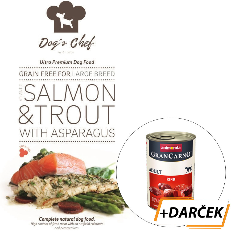 Dog\'s Chef Atlantic Salmon & Trout with Asparagus 6 kg