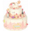 KIK KX3048 Detská narodeninová torta s príslušenstvom, svetlom a zvukom - ružová, 16 kusov