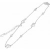 Eppi Strieborný minimalistický náramok na nohu LB50197