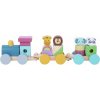 TOOKY TOY Drevená vláčiková dráha so zvieratkami, Montessori hračka