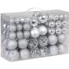 TZB Súprava vianočných gulí REGALO 100 ks strieborná