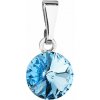 Prívesok bižutérie so Swarovski kryštálmi modrý okrúhly 54018.3 aqua