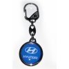 Kľúčenka kovová kruhová - HYUNDAI - modra