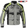 MBW BUCK JACKET - pánská černo-šedá textilní moto bunda - 56 - doprava zdarma