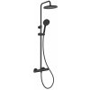 Kielle Kielle - Oudee Sprchový set s termostatom, 23 cm, 3 prúdy, matná čierna 20602024