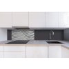 DIMEX | Dibond doska za kuchynskú linku | DBW-08040-103 Strieborné vlny| 80 x 40 cm + Dibond obkladová doska Dimex do kuchyne Strieborné vlnyv rozmere 80 x 40 cm