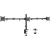 GEMBIRD Držiak 3 LCD monitorov na stôl MA-D3-01, naklápací, až do 27” a 7kg, čierny MA-D3-01