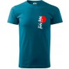 Judo Japan vlajka - Klasické pánske tričko vyššej gramáže - 2XL ( Petrolejová )