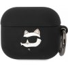 Karl Lagerfeld 3D logo NFT Choupette Head Silikónové puzdro pre Airpods 3 Black