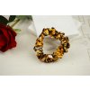 Jemná krepovaná scrunchie gumička – Tigrie oko SLIM ( viskóza)