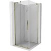 MEXEN/S - Velar L sprchovací kút, posuvné dvere 110 x 110, transparent, zlato 871-110-110-03-50