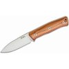 Lionsteel Fixed Blade SLEIPNER satin Santos wood handle, leather sheath B35 ST