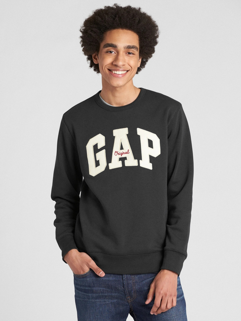 GAP logo fleece Čierna