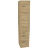 Mereo Bino, kúpeľňová skrinka vysoká 163 cm, ľavá, Multidecor, Dub San remo sand CN697DSAN