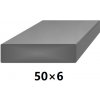 BranyPosuvne.sk Plochá plná oceľová tyč 50x6 mm (pásovina), bez povrchovej úpravy 6 m (J-P50x6-6)
