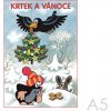 Omaľovanka A5 Akim - Krtko a Vianoce