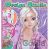Top Model omalovánka Design Studio Christy v doskách so samolepkami šablónami a vzory látok
