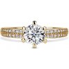 Florence Side Stones | Zásnubný prsteň so stredovým kameňom 0.700ct, žlté zlato, s diamantmi 48