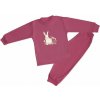Dievčenské pyžamo SWEET BUNNY - 134 - Tmavá ružová