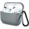 Techsuit Silicone puzdro pre AirPods Pro 1 / 2 – ultratenké, hladké – sivé