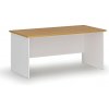 Kancelársky písací stôl PRIMO WHITE, 160x80 cm, biela/buk