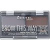 Rimmel Brow This Way set na obočie 3 Dark Brown 1,1 g