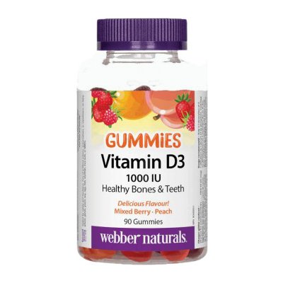 Webber Naturals Vitamín D3 GUMMIES 1000IU 90 ks