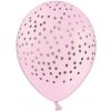 PartyDeco BALÓNIKY ružové so zlatými bodkami 30cm