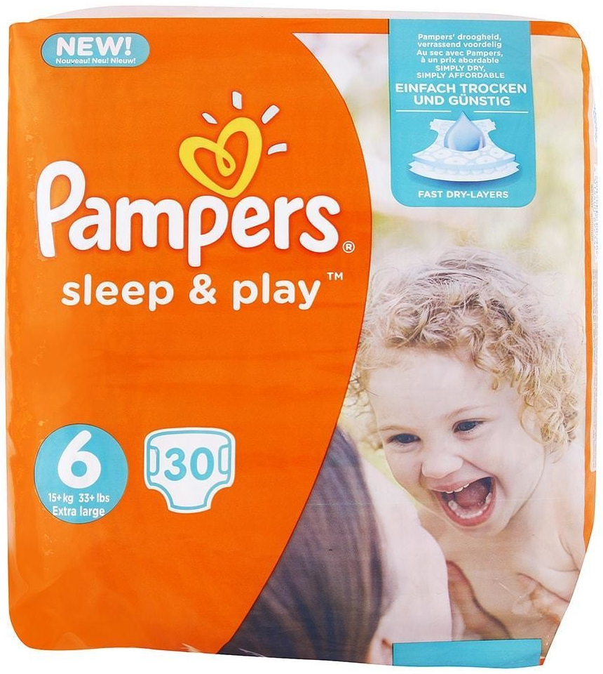 Pampers Sleep & Play 6 EXTRA LARGE 15 kg+ 30 ks od 9,5 € - Heureka.sk