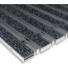 textilná hliníková kefová vstupná rohož FLOMA Alu Low Extra - 80 x 120 x 1 cm