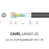 LAN kábel vonkajší CAVEL 541-2G, Cat5e, PVC+PE, F/UTP (FTP), čierny, predaj na metre