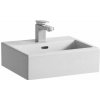 Laufen Living - Umývadielko, 450 mm x 380 mm, biela – 1 otvor na batériu, stredový H8154320001041