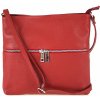 Mondo Italia Kožená kabelka na rameno 147 červená Made in Italy Červená