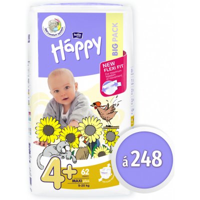 Bella Happy 4+ Maxi Plus 9-20 kg 248 ks