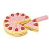 Bigjigs Toys Drevená krájacia torta s jahodami