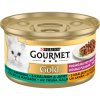 Gourmet Gold grilované a dusené kúsky mäsa s králikom a pečeňou 24 x 85 g
