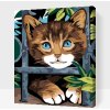 Vymalujsisam.sk Maľovanie podľa čísiel - Mačiatko za plotom Veľkosť: 30x40cm, Rám: Na plastovej doske