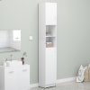 Vidaxl Kúpeľňová skrinka, biela 32x25,5x190 cm, kompozitné drevo